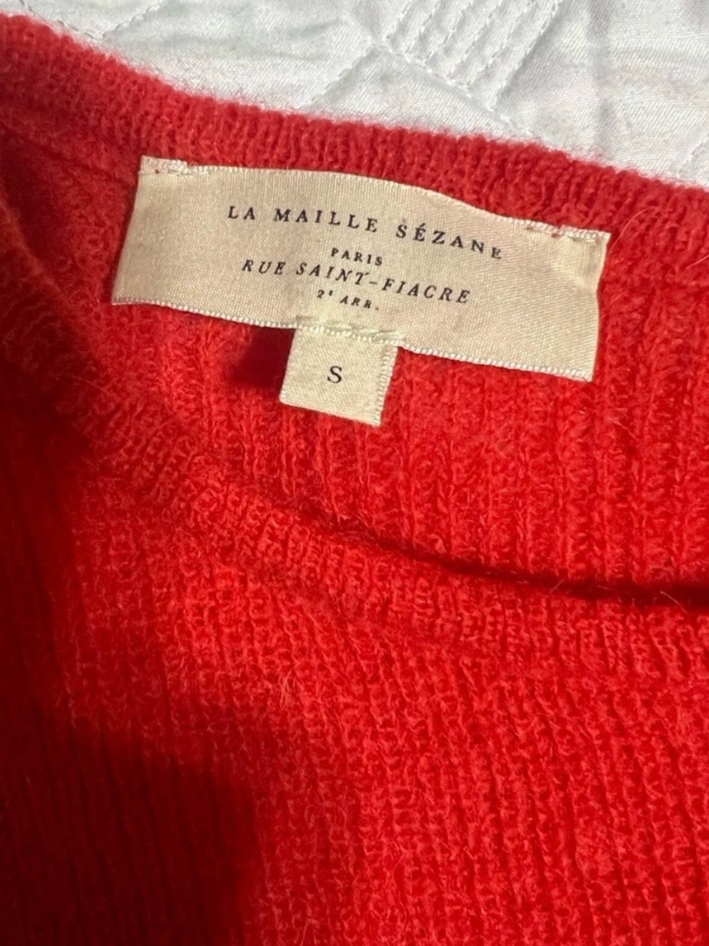 Sezane Red Button-Front Knit Cardigan - Picture 3 of 3